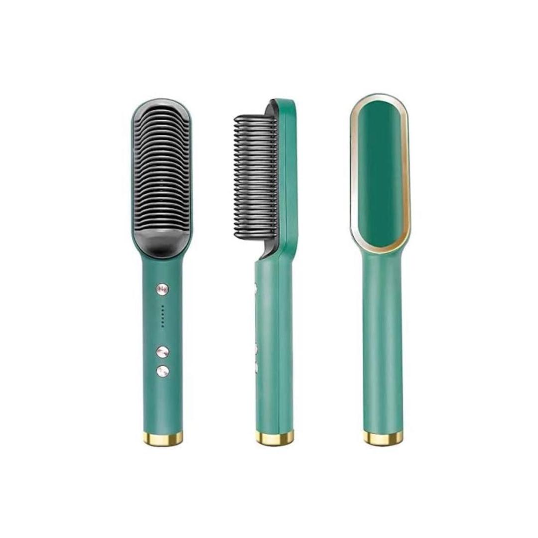 2 In 1 Hair Straightener Brush with Intelligent Temperature Control⭐⭐⭐⭐⭐ 4.9/5 Ratings