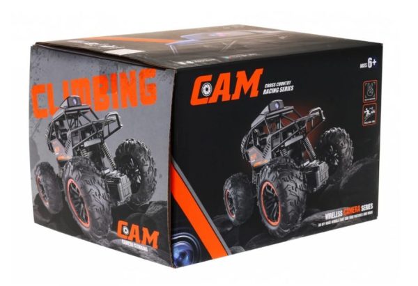 Crawler Cross Country RC Car with 720p HD Camera – 1:18 Scale Off-Road Monster Truck (Black)
