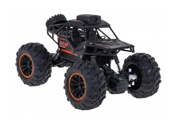 Crawler Cross Country RC Car with 720p HD Camera – 1:18 Scale Off-Road Monster Truck (Black)