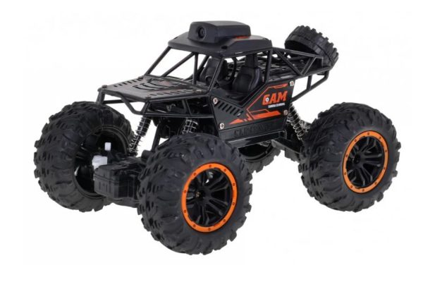 Crawler Cross Country RC Car with 720p HD Camera – 1:18 Scale Off-Road Monster Truck (Black)