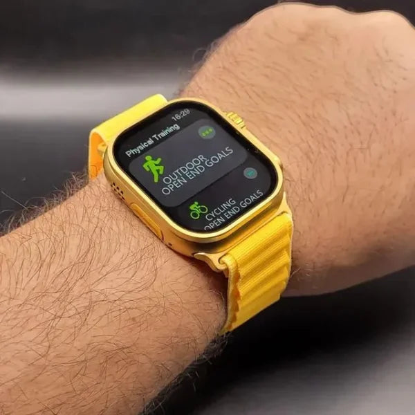 G9 Ultra Pro Smart Watch (Golden Edition) – Premium Smartwatch with 3 Interchangeable Straps