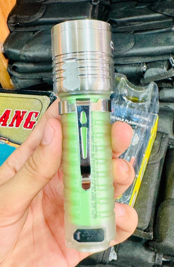 Zoom-able Electric Flashlight For Camping, Hiking & Cycling ( Random Color )