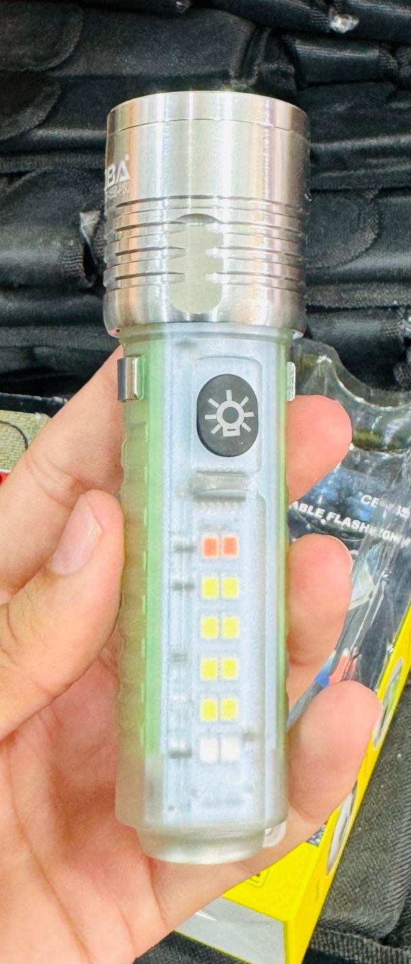 Zoom-able Electric Flashlight For Camping, Hiking & Cycling ( Random Color )
