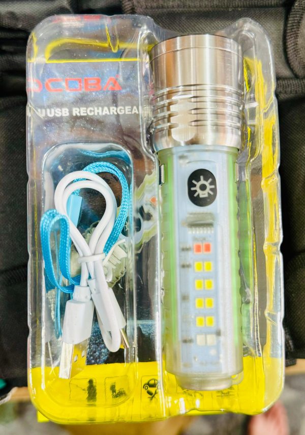 Zoom-able Electric Flashlight For Camping, Hiking & Cycling ( Random Color )