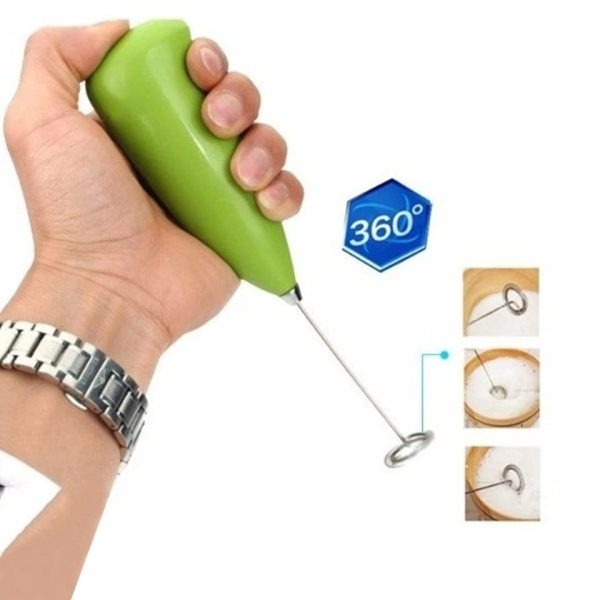 Mini Electric Egg Beater – Milk Frother, Coffee Whisk & Drink Mixer (Random Color)