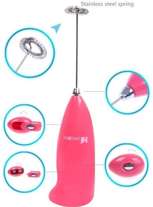 Mini Electric Egg Beater – Milk Frother, Coffee Whisk & Drink Mixer (Random Color)