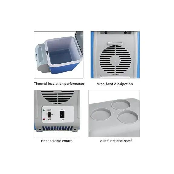Portable Mini Car Refrigerator, 12V 7.5L Car Fridge
