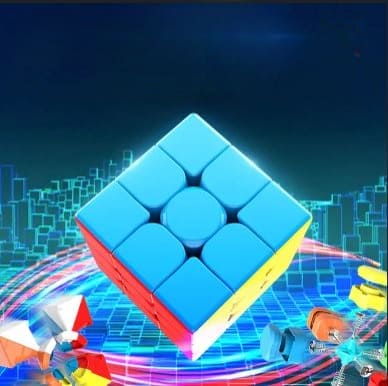 3x3 Magic Speed Cube Puzzle Toy for Kids – High Quality with Box (Random Color)
