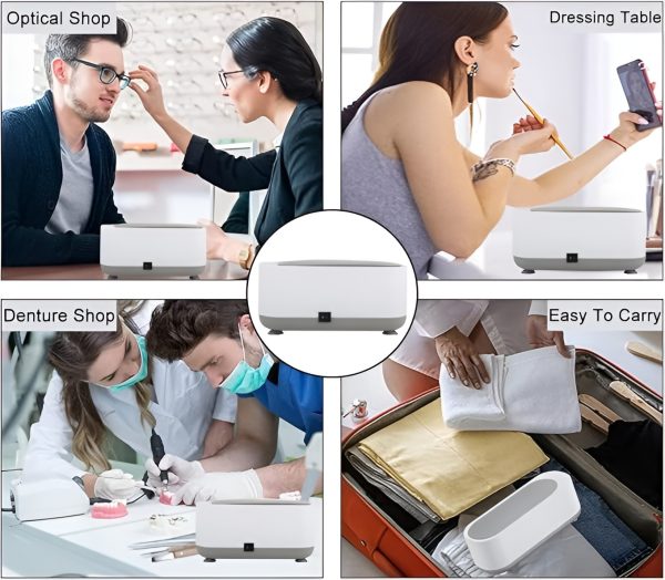 Ultrasonic Cleaner Jewelry Watch Eye Glasses Ring Makeup Brush Cleaning Machine (random Color) ₨560