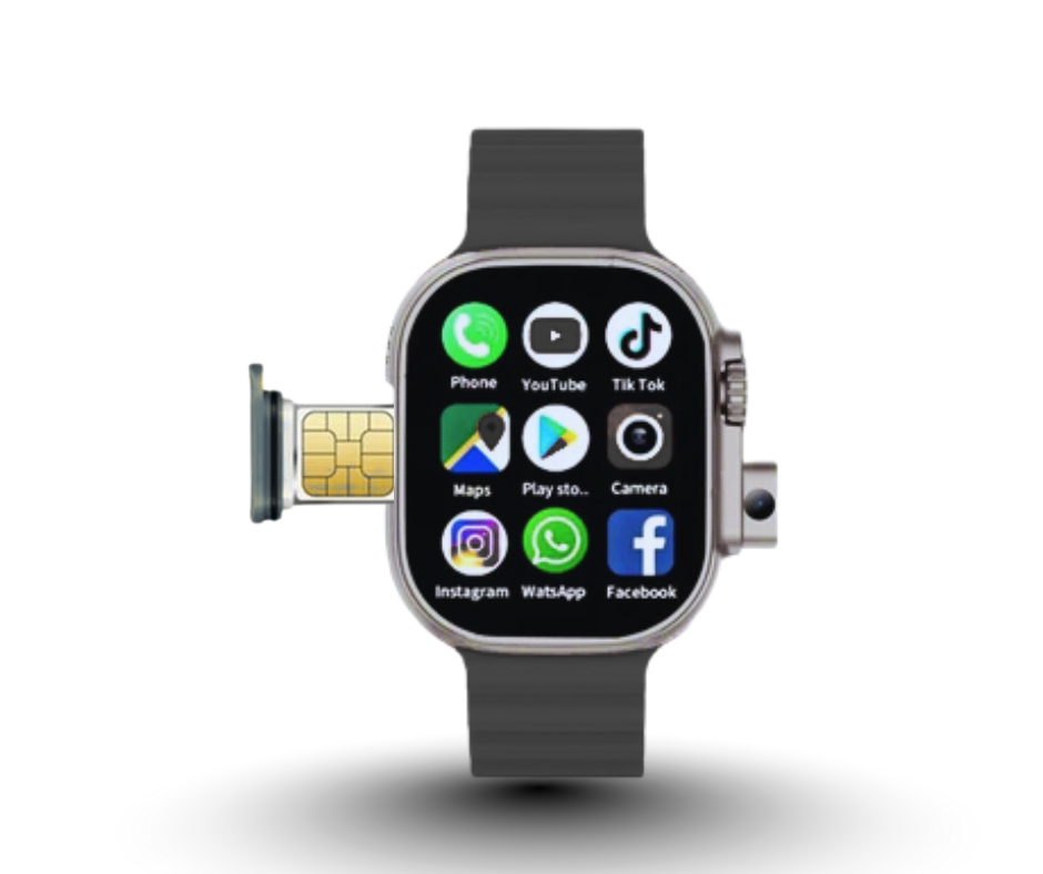K4G Ultra Smart Watch – 4G SIM Support, Built-in Camera & Bold Sporty Design