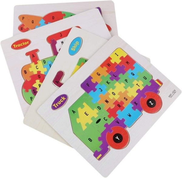 🧩 Wooden Alphabet Puzzle Board – A-Z Letters Learning Toy for Kids (Ages 2–5)