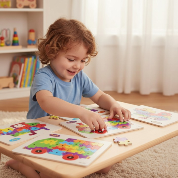 🧩 Wooden Alphabet Puzzle Board – A-Z Letters Learning Toy for Kids (Ages 2–5)